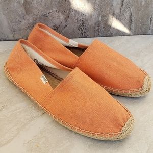 Soludos DALI orange slip-on espadrilles flats 9